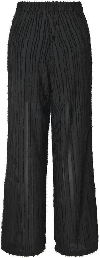 PIECES wide leg high waist broek zwart