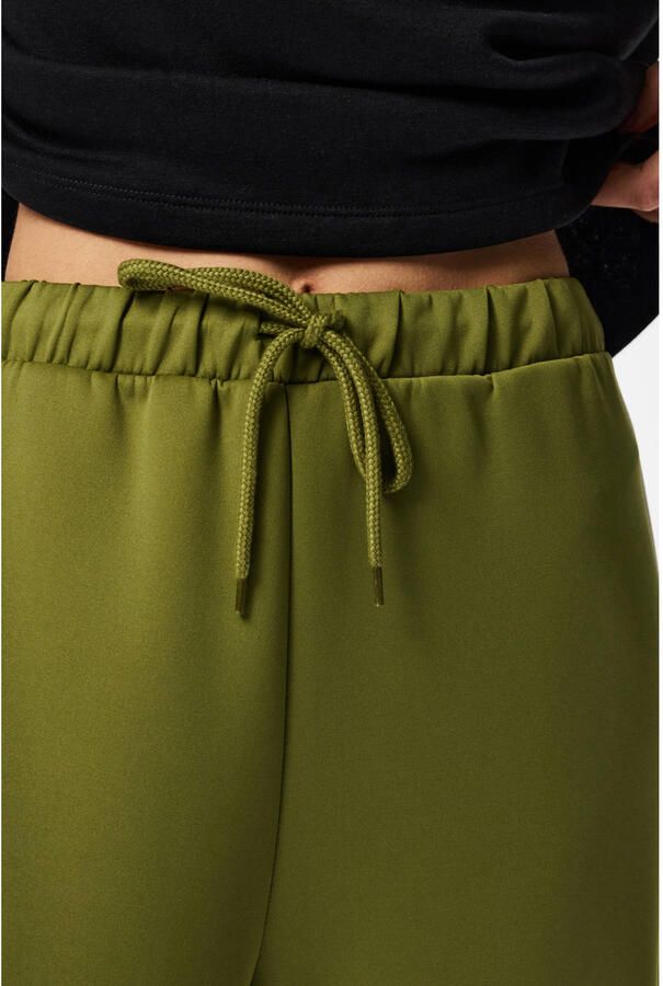 PIECES wide leg high waist casual broek groen - Foto 2