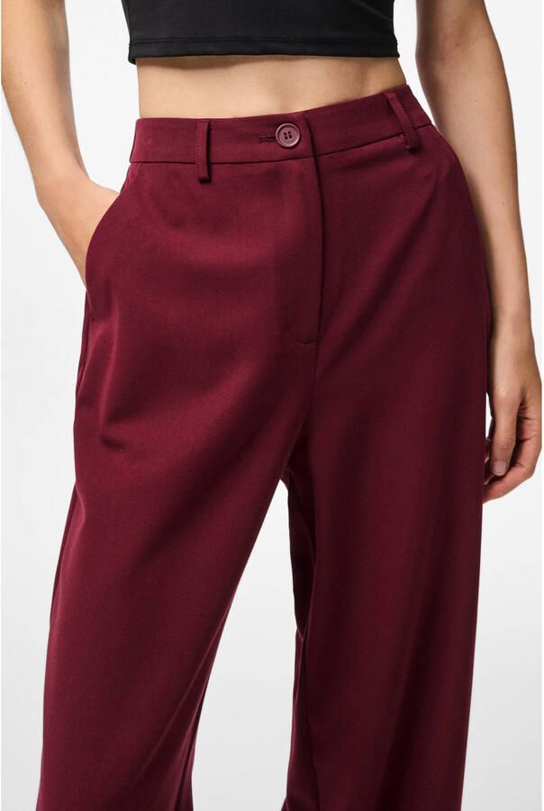 PIECES wide leg high waist casual broek