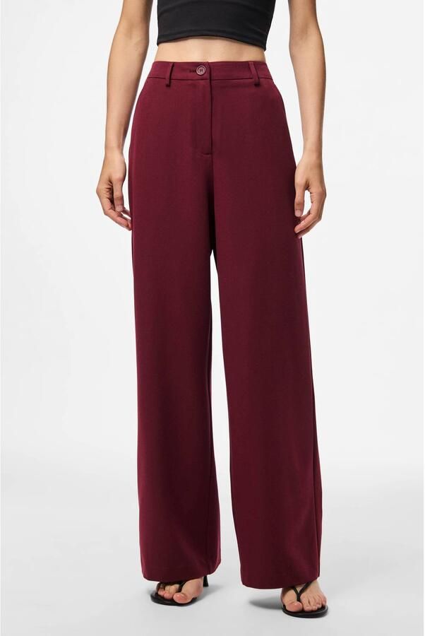 PIECES wide leg high waist casual broek