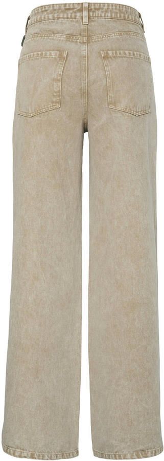 PIECES wide leg jeans beige