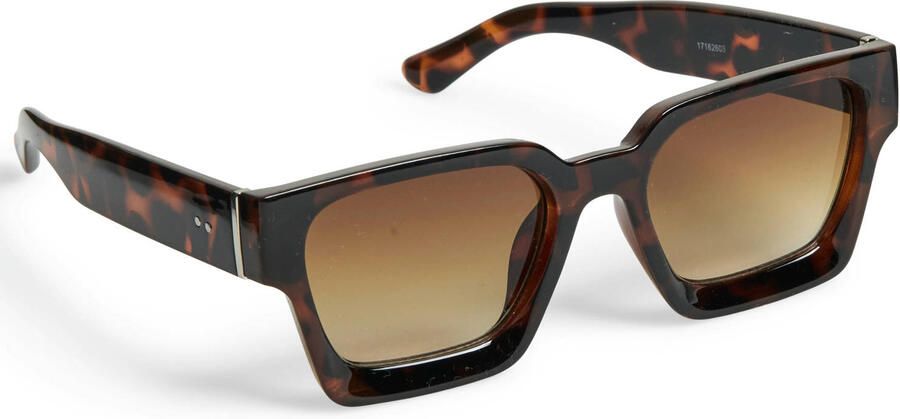 PIECES zonnebril PCKAREN met tortoise print donkerbruin