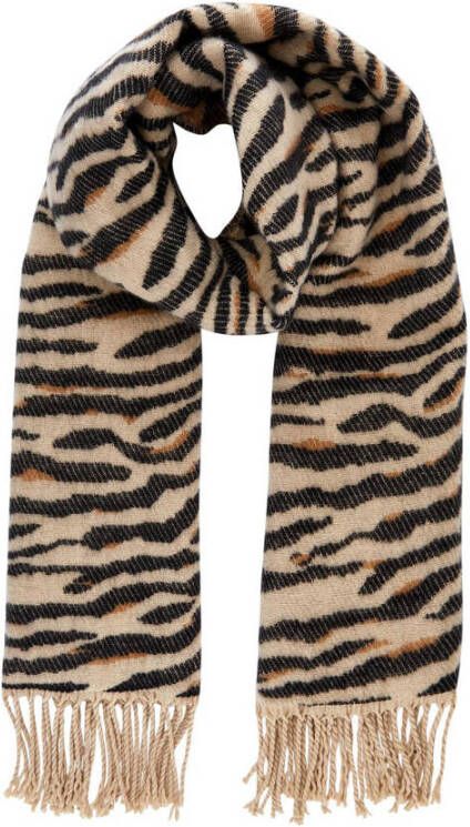 Pieces Beige Acryl Sjaal Herfst Winter Collectie Beige Dames