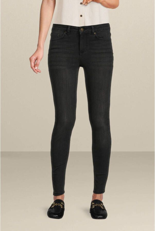 PIECES skinny jeans PCDELLY zwart