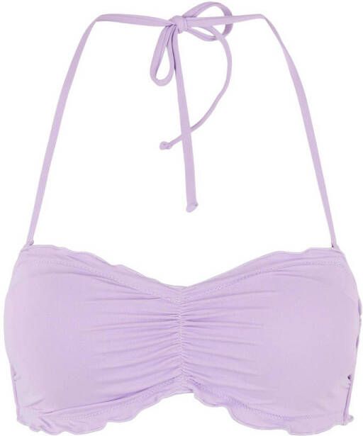 PIECES voorgevormde strapless bandeau bikinitop PCVICTORIA lila