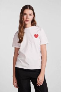 PIECES T-shirt PCVANNA met printopdruk wit