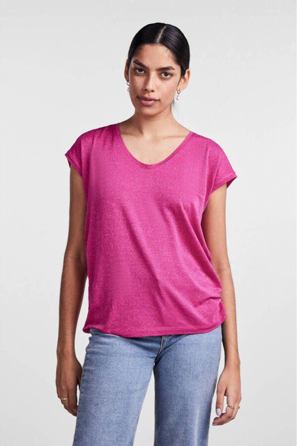PIECES T-shirt roze