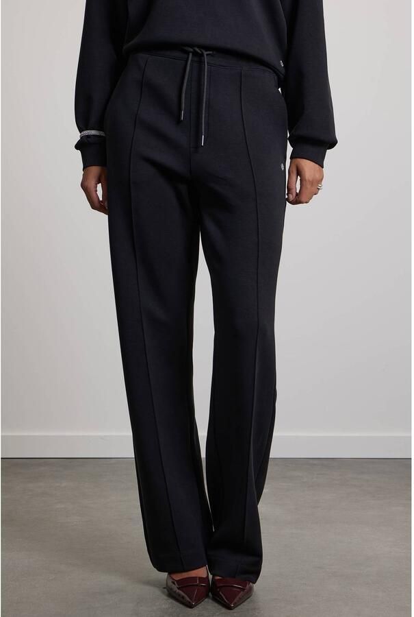 Pink Noir regular waist straight leg broek zwart