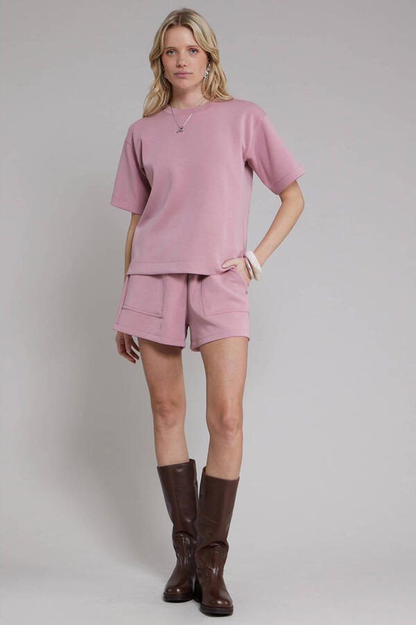Pink Noir regular waist sweatshort oudroze - Foto 2