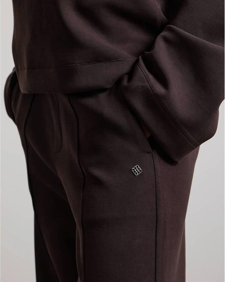 Pink Noir straight leg casual broek donkerbruin - Foto 2