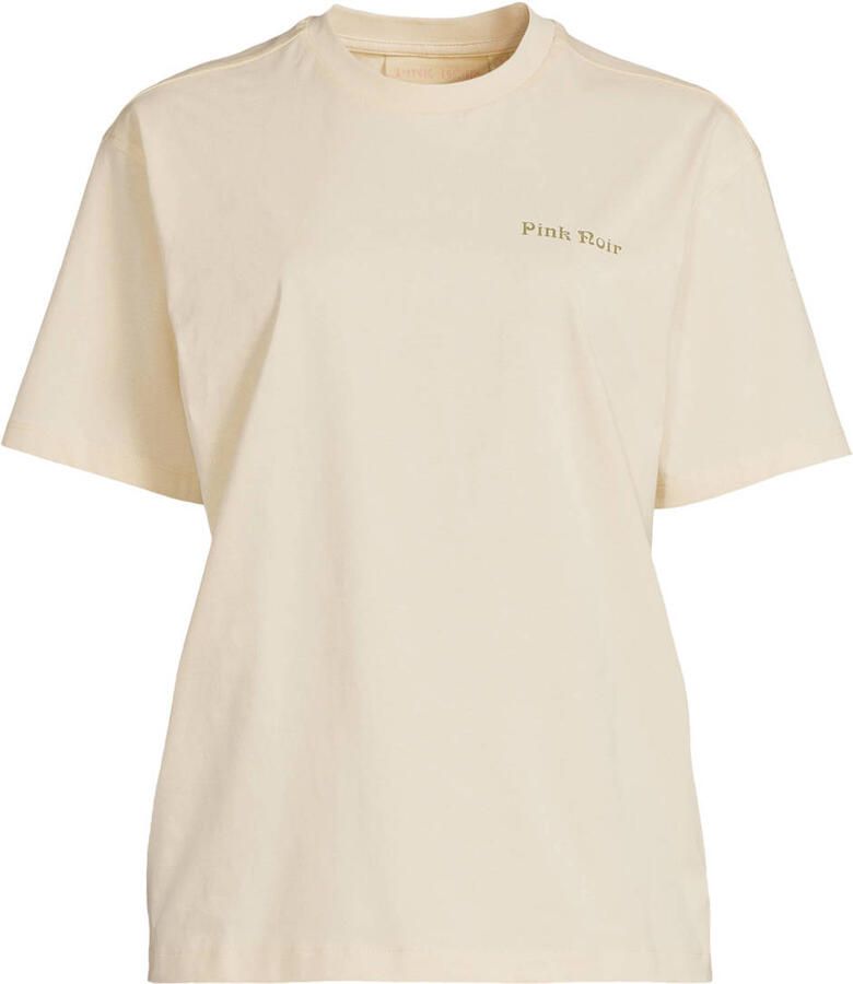 Pink Noir T-shirt met backprint beige - Foto 2