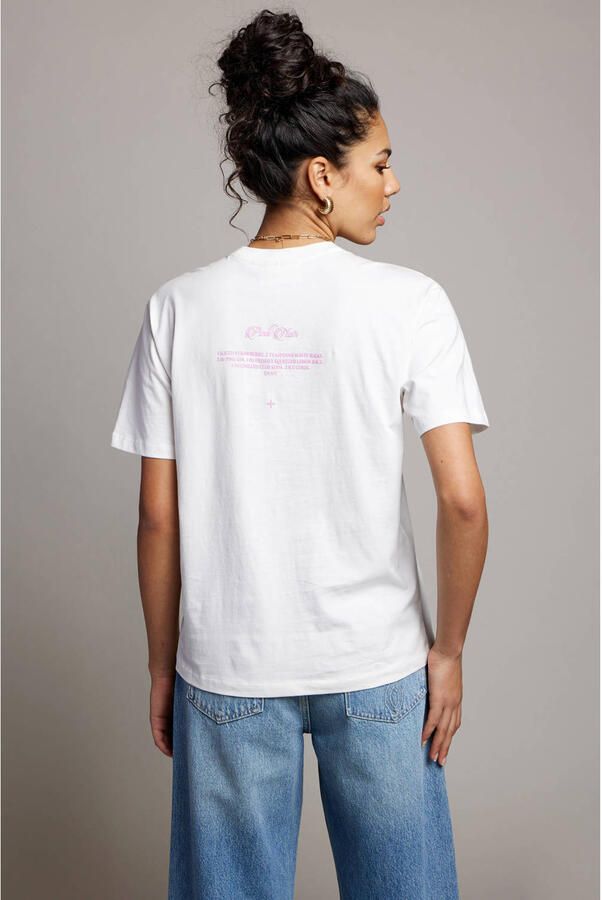 Pink Noir T-shirt met backprint ecru - Foto 2