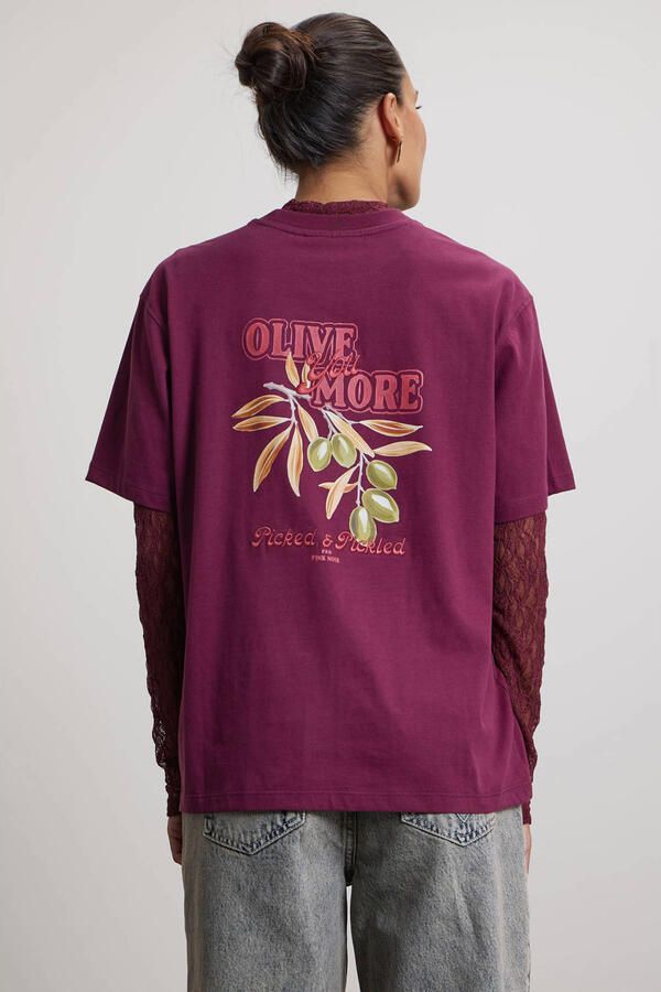 Pink Noir T-shirt met backprint - Foto 3