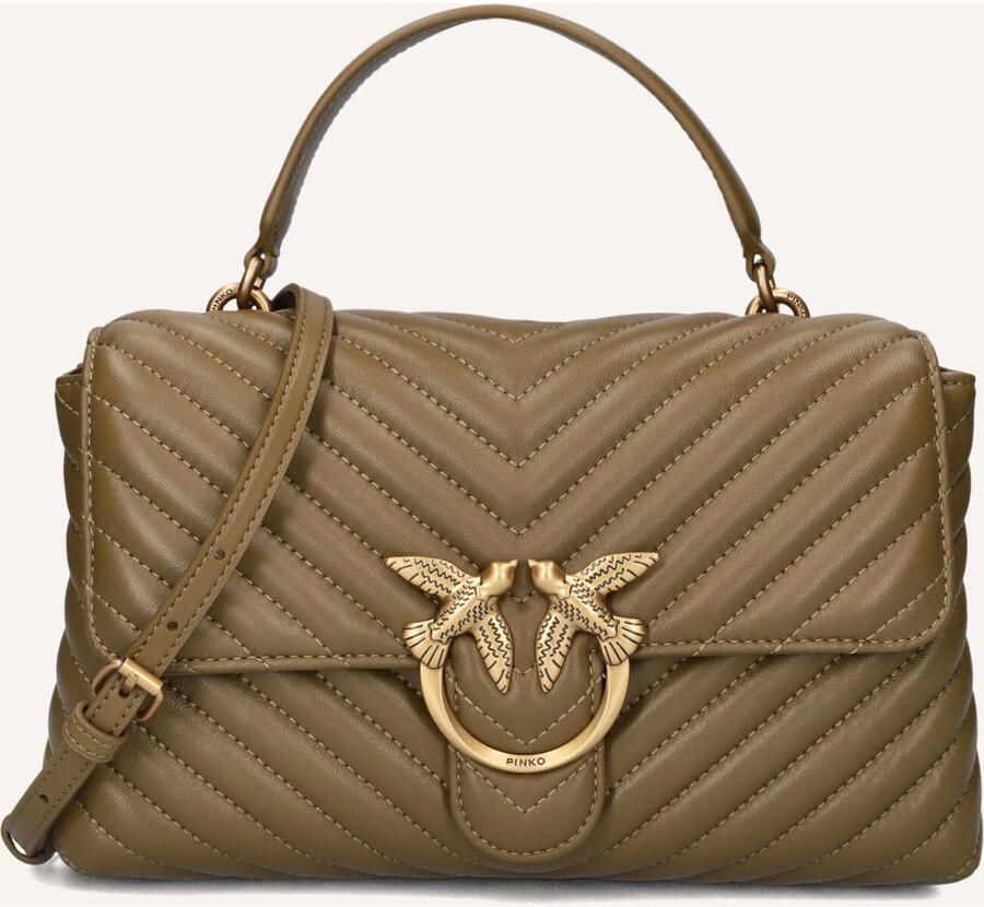 Pinko Groene Chevron-Gewatteerde Handtas voor Vrouwen Green Dames