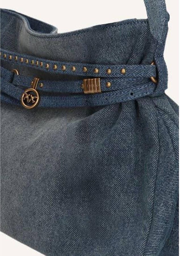Pinko Schoudertassen Belt Bag Big Denim Blauw - Foto 2