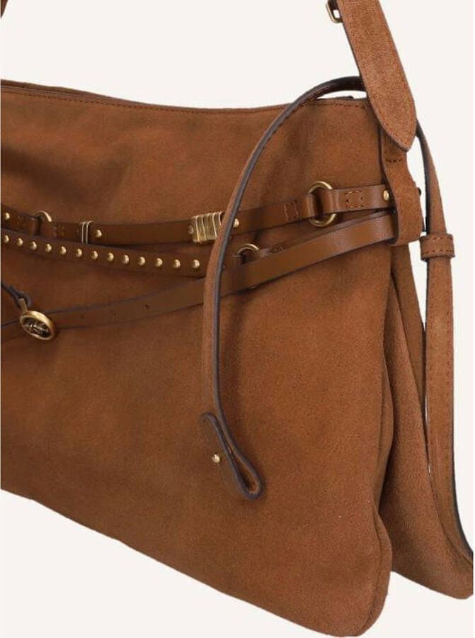 Pinko Schoudertassen Belt Bag Big Suede Bruin - Foto 2