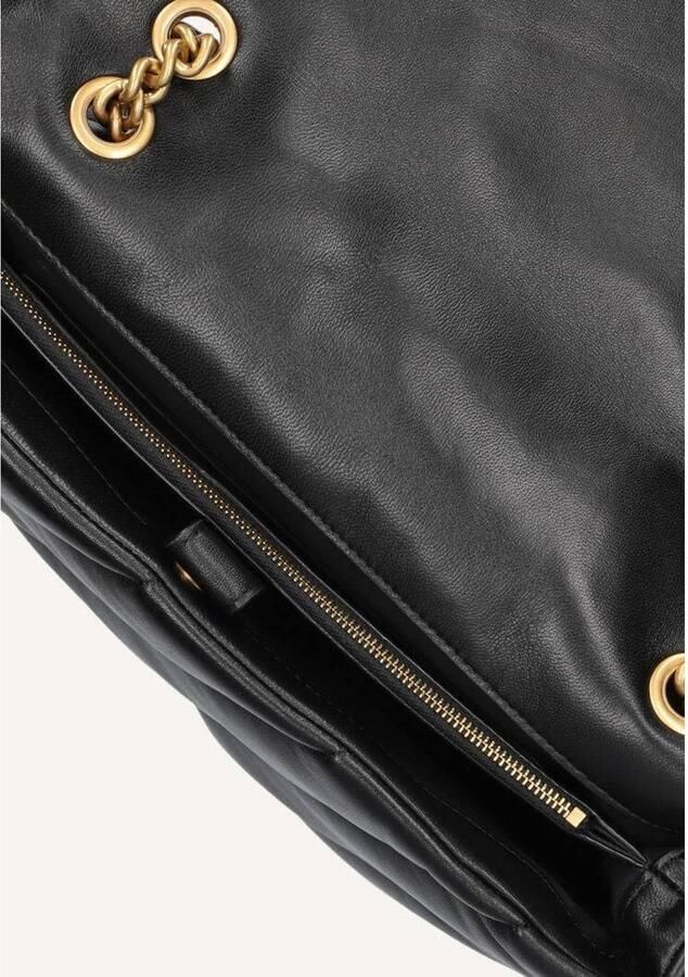 Pinko Gewatteerde Schapen Nappa Handtas Iconisch Logo Black Dames - Foto 3