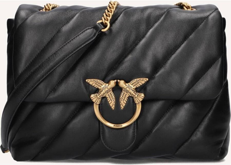 Pinko Gewatteerde Schapen Nappa Handtas Iconisch Logo Black Dames - Foto 2