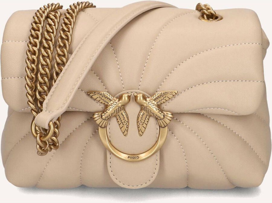 Pinko Schoudertassen Love Puff Mini Beige