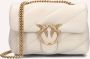 Pinko Leren Schoudertas met Afneembare Kettingriem White Dames - Thumbnail 1