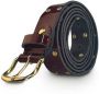 Pinned by K lakleren riem met studs bordeauxrood - Thumbnail 1