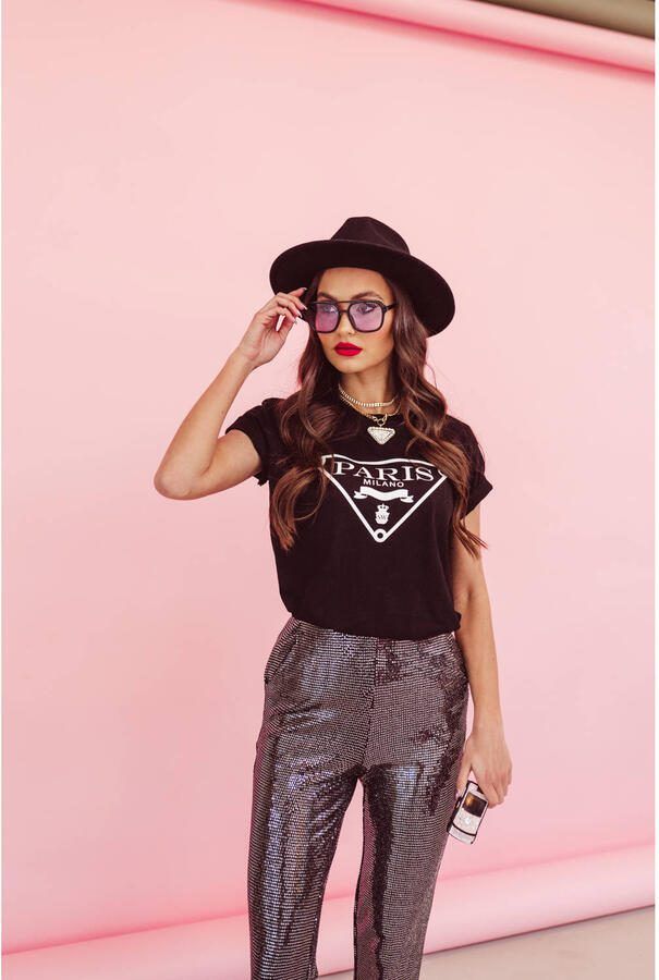 Pinned by K zonnebril met gekleurde glazen zwart lila
