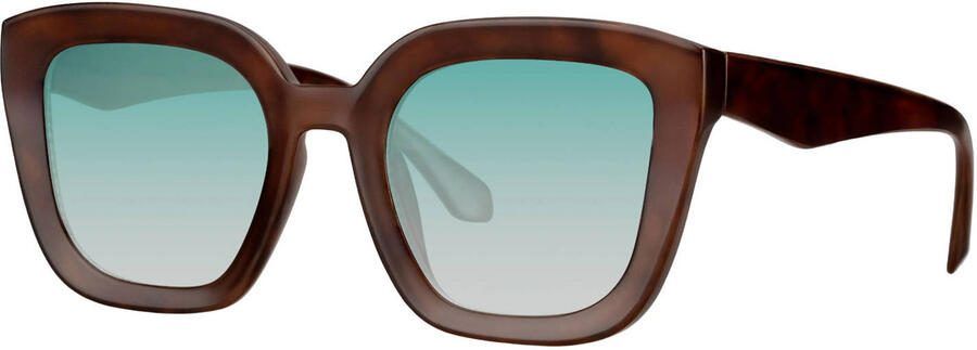 Pinned by K zonnebril met tortoise print bruin blauw
