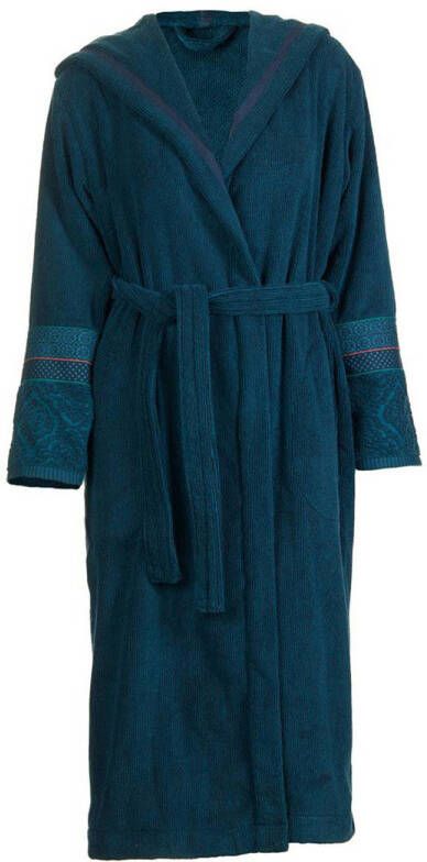 Pip Studio badstof badjas met capuchon donkerblauw