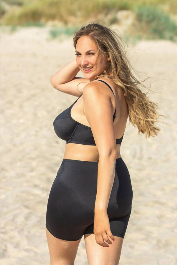 Plaisir high waist short bikinibroekje met pijpjes zwart - Foto 2