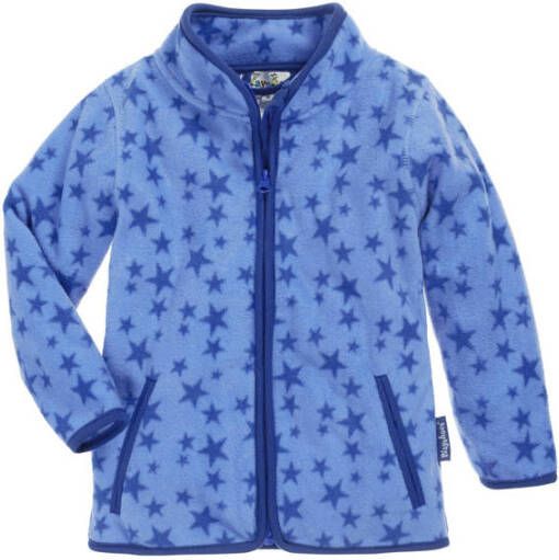 Playshoes fleece vest Stars met sterren lichtblauw blauw