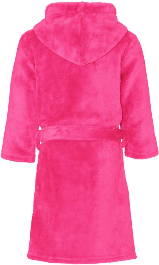 Playshoes fleece badjas fuchsia Roze Meisjes Polyester Capuchon Effen 110 116 - Foto 3