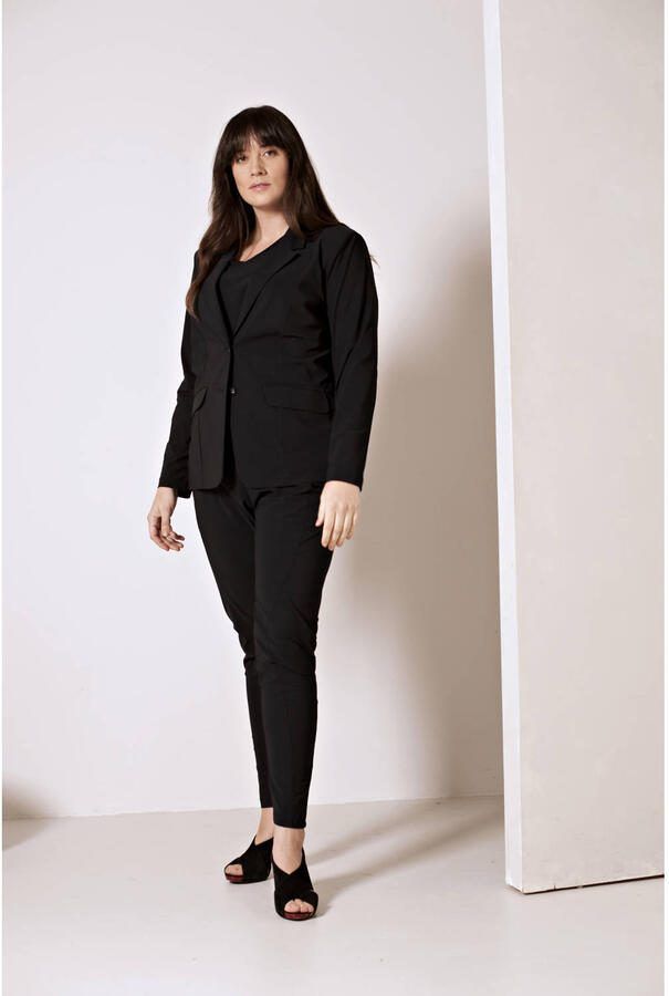 Plus Basics Klassieke Blazer Jas Zwart Dames - Foto 2