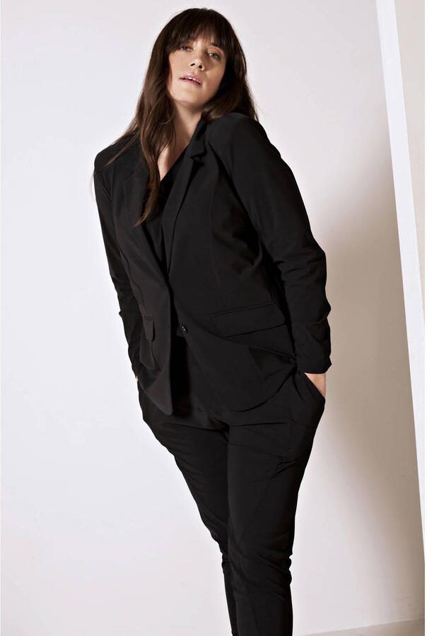 Plus Basics Klassieke Blazer Jas Zwart Dames - Foto 3