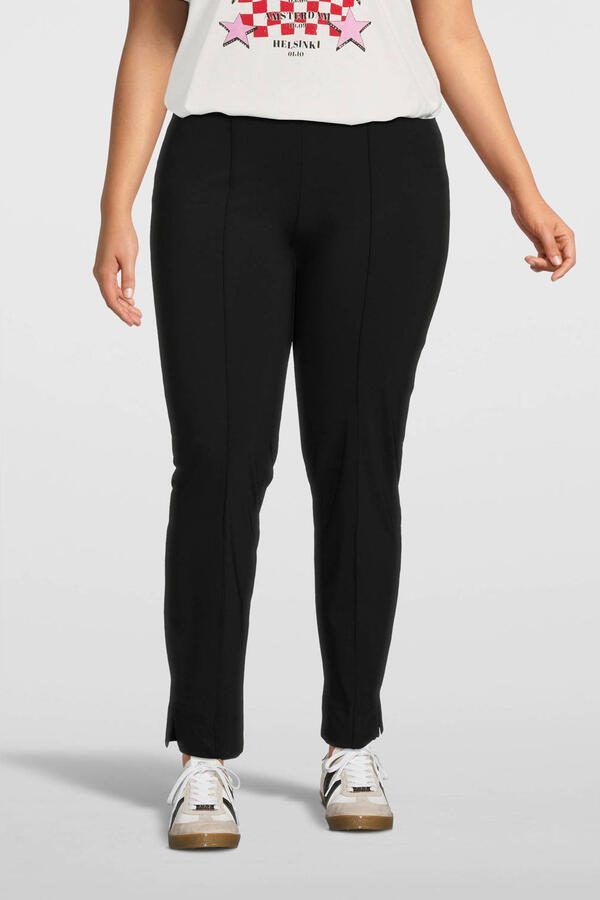 Plus Basics Lange Broek voor Grote Maten Black Dames - Foto 2