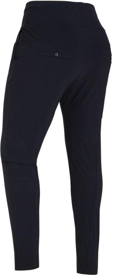 Plus Basics tapered fit broek van travelstof donkerblauw