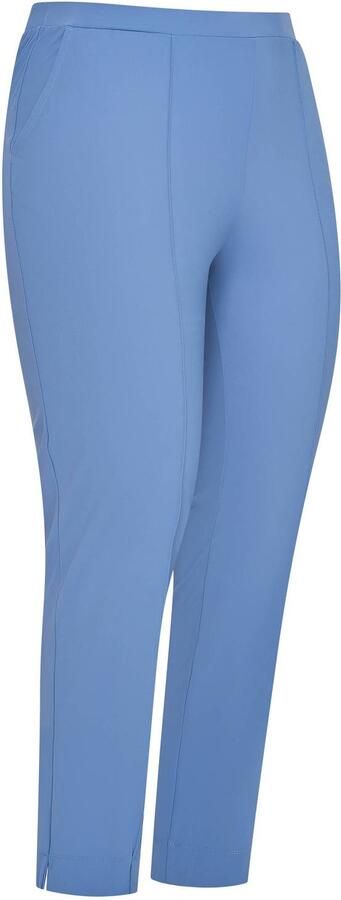 Plus Basics travelstof slim fit broek blauw