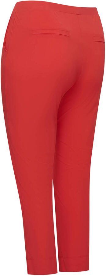 Plus Basics travelstof slim regular waist cropped broek - Foto 3