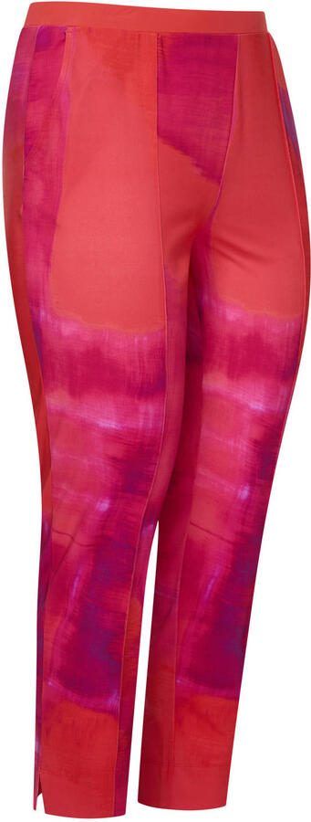 Plus Basics travelstof straight regular waist cropped broek