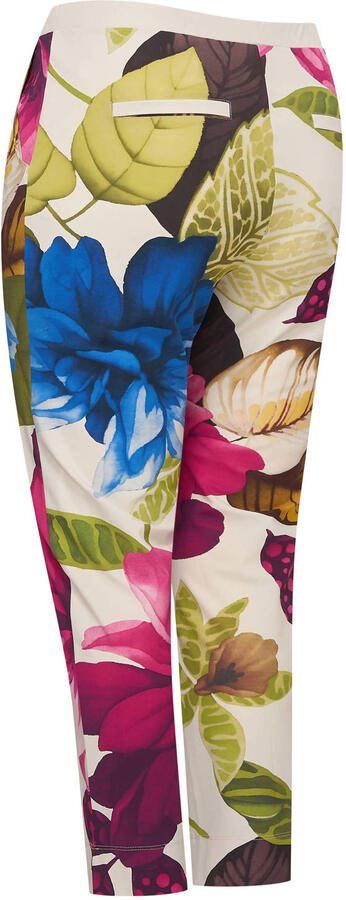 Plus Basics travelstof straight regular waist cropped broek