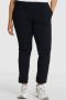 Plus Basics slim fit broek van travelstof donkerblauw - Thumbnail 1