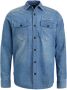 PME Legend Indigo Corduroy Overhemd Lange Mouw Blue Heren - Thumbnail 1