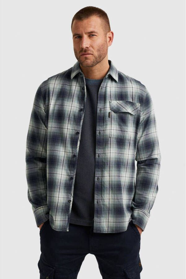 PME LEGEND Heren Overhemden Long Sleeve Shirt Ctn Twill Check Groen