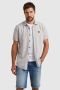 PME LEGEND Heren Overhemden Short Sleeve Shirt Yarn Dyed Stripe Beige - Thumbnail 2