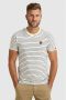 PME LEGEND Heren Polo's & T-shirts Short Sleeve R-neck Yd Melange Striped Jersey Beige - Thumbnail 2