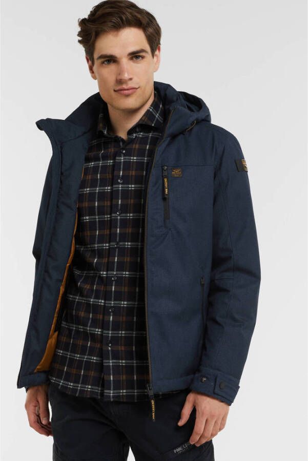 PME Legend Donkerblauwe Semi Long Jacket Strator Icon 2.0
