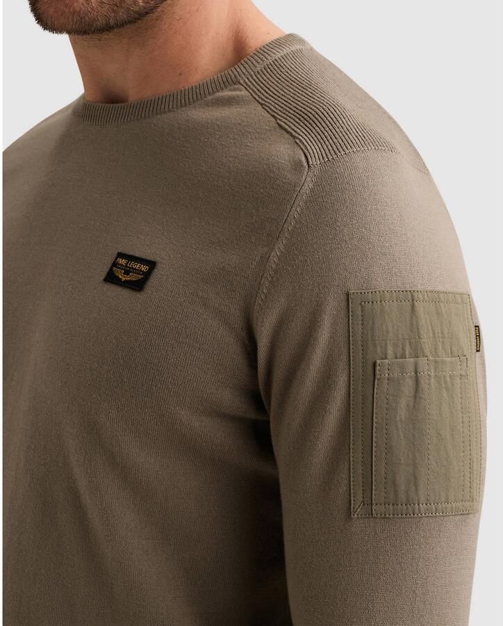 PME Legend American Classic katoenen regular fit gebreide trui overland trek - Foto 2