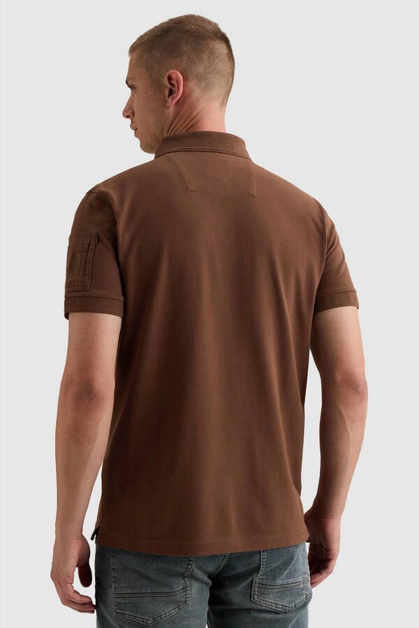 PME Legend American Classic regular fit piqué polo bruin