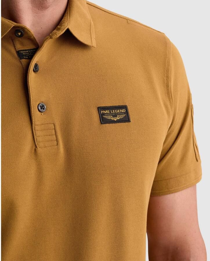 PME Legend American Classic regular fit piqué polo goudbruin