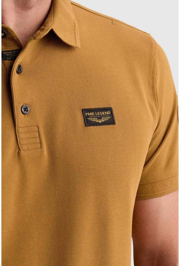 PME Legend American Classic regular fit piqué polo goudbruin