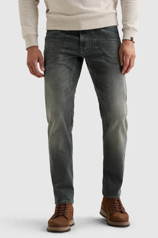 PME Legend AVIATOR relaxed fit straight leg jeans midblauw greencast
